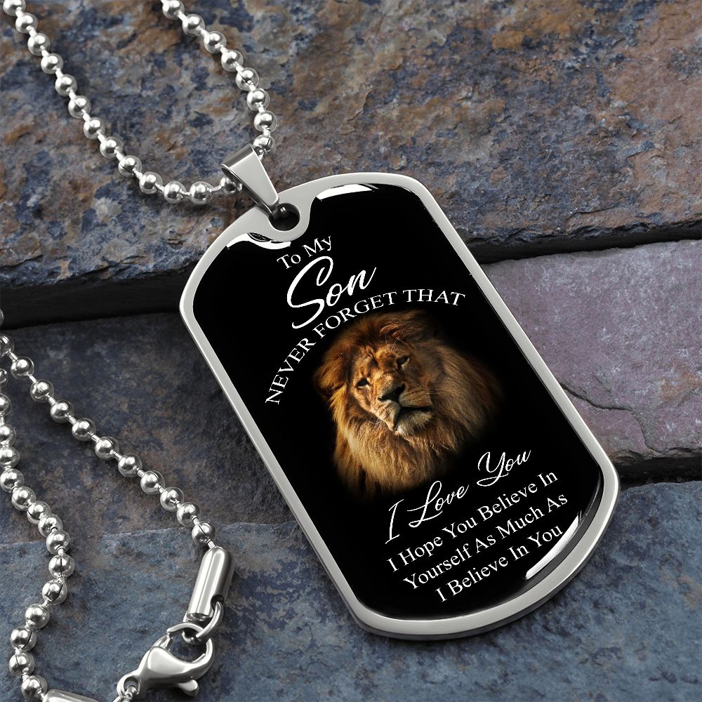 To my shop son dog tag