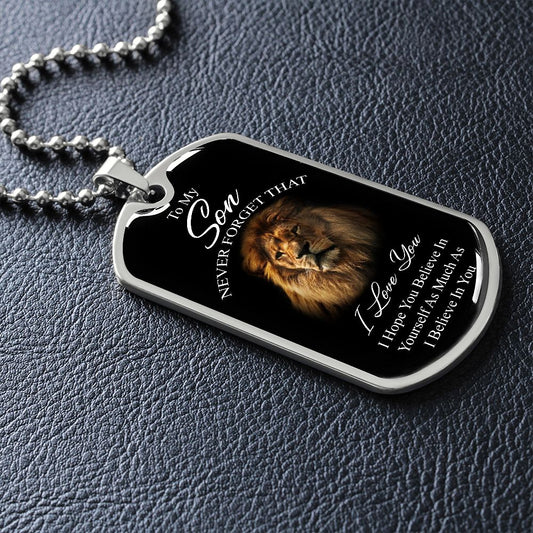 To My Son! Dog Tag!