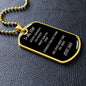 To My Son Love Dad. Dog Tag