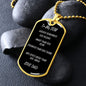 To My Son Love Dad. Dog Tag