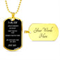 To My Son Love Dad. Dog Tag
