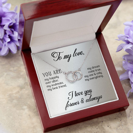 To My Soulmate. The Perfect Pair Necklace.