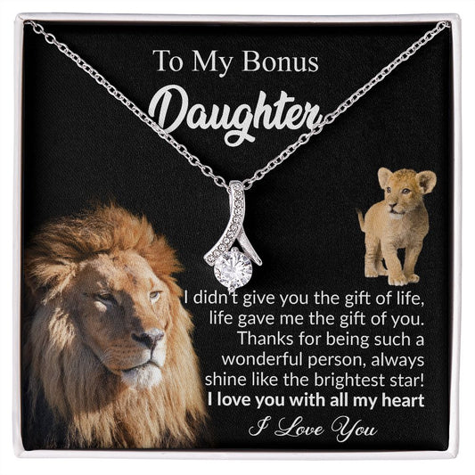 To My Bonus Daughter. Alluring Beauty Necklace
