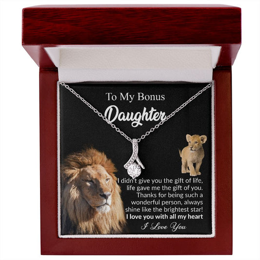 To My Bonus Daughter. Alluring Beauty Necklace
