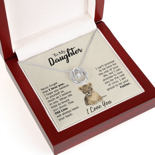 To My  Beautiful Daughter! From DAD  Lucky In Love Necklace.