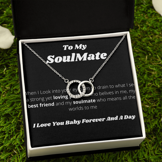 To My Soul Mate!  The Perfect Pair Necklace