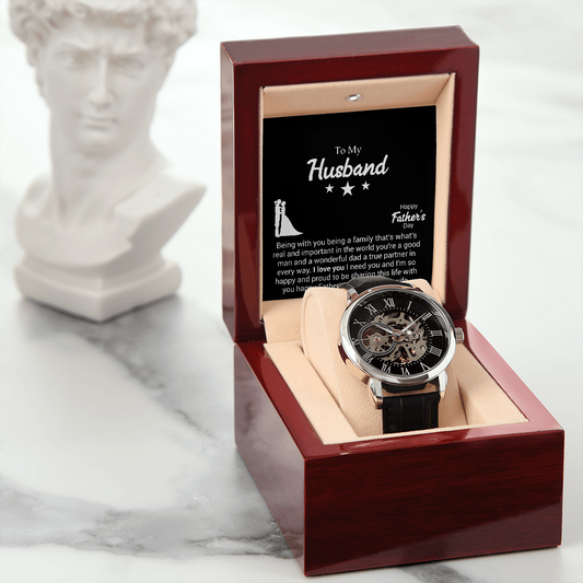 To My Husband!!  Men's Openwork Watch!