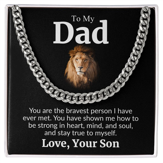 To My Awesome Dad! Cuban Link Chain.
