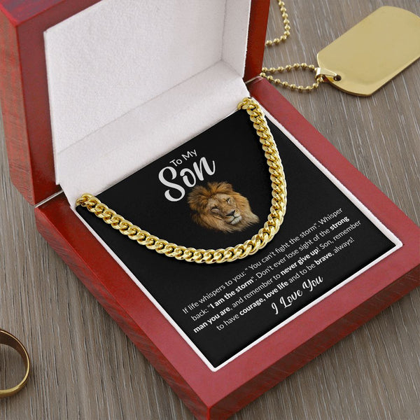 Golf Gifts For Men, To Our Golf Son, Cuban Link Chain, Gift for Son, Gift  from M